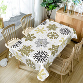 Lofaris Green Black Snowflake Winter Christmas Tablecloth